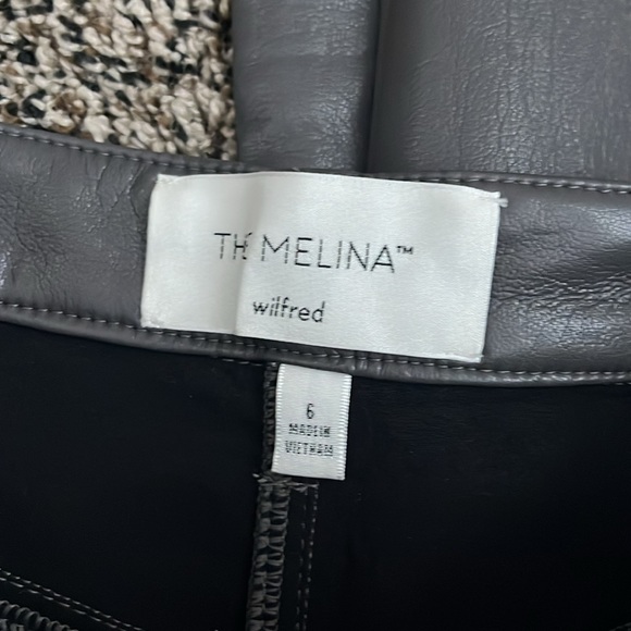 Aritzia Melina Leather Tall Pant in Peppercorn Grey, NWT - Picture 6 of 8